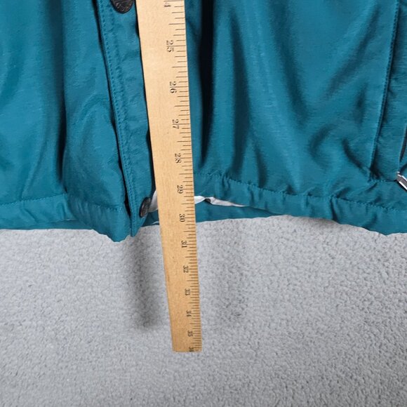 Vintage Hard Corps Ski Jacket Mens Medium Blue Green 90s Color Block Hooded - Picture 9 of 11